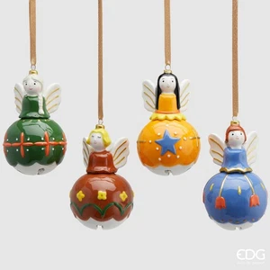 EDG Decorazione Angelo A Campana 4 Colori - 1 pezzo - Foto 1 di 1