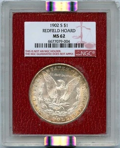 1902-S $1 Morgan Dollar Redfield Hoard NGC MS62 - Picture 1 of 2