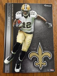 Mini tarjeta Fathead #69 L@@K de Marques Colston 2013 New Orleans Saints uni con logotipo - Imagen 1 de 2