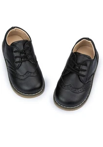 Meckior Toddler Boys Black Dress Shoes Little Kid Oxford Loafer Size 12 Toddler - Picture 1 of 4