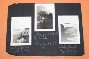RARE Antique 1920 TY COBB BABE RUTH Detroit Tigers NAVIN FIELD Baseball photo's - Picture 1 of 4