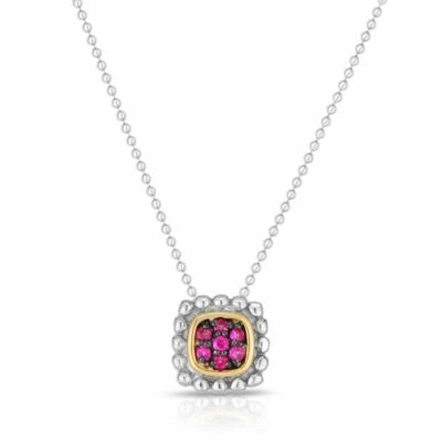 Colar de safira Phillip Gavriel ouro 18k prata esterlina design pipoca - Imagem 1 de 4