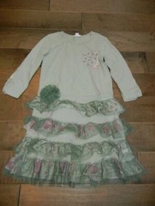 NAARTJIE olive green tulle dress, Fall Winter School, XXXL 9 years - Picture 1 of 4