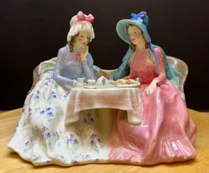 Royal Doulton HN 1747 “Afternoon Tea” Figurine Old Mark Hand-Written HN - Picture 1 of 15