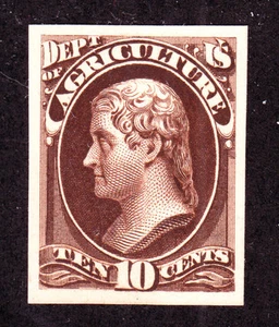 US O5TC4c 10c Agriculture Department Trial Color Proof SCV $37 - Picture 1 of 1