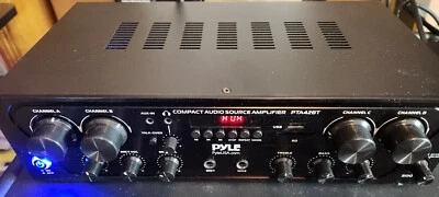 Pyle PTA42BT Compact Wireless BT Home Audio Amplifier, Open Box- New - Image 1 of 4