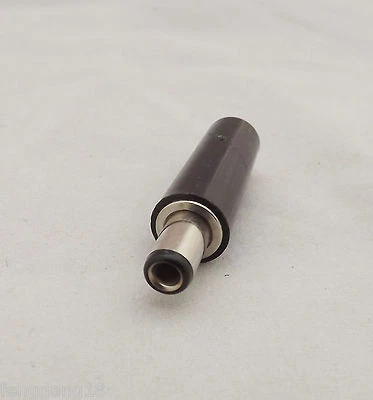 5.5mm x 2.5mm DC Power Cable Male Plug Connector Adapter Soldering Plastic Black - Image 1 of 4