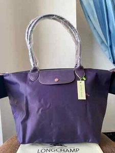 Longchamps Le Pliage nylon handbag shoulder bag L / Purple - Picture 1 of 11