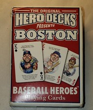 Boston Redsox Baseball Heroes Playing Cards Hero Decks Chuck Senties Artwork  
