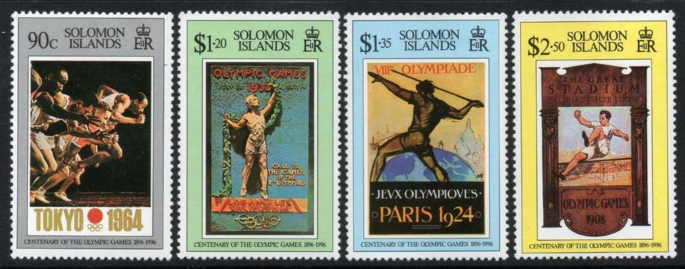 SOLOMON MNH 1996 SG861-64 Centenary of Modern Olympic Games - Image 1 of 1