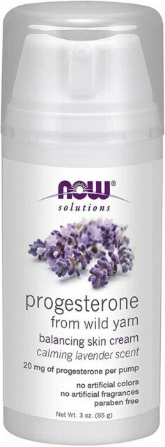 NOW Foods Natural Progesterone Skin Cream Liquid - 3oz