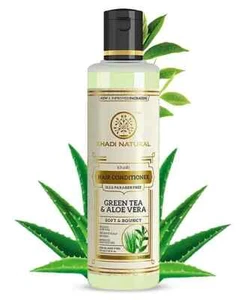 Khadi Natural Herbal Green Tea & Aloevera Hair Conditioner SLS & Paraben - Picture 1 of 4