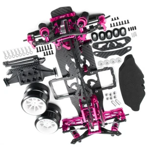 Alloy & Carbon 1:10 RC Drift Car EP w/ 4 Wheels For Sakura D4 AWD 4WD Racing Car - Picture 1 of 8