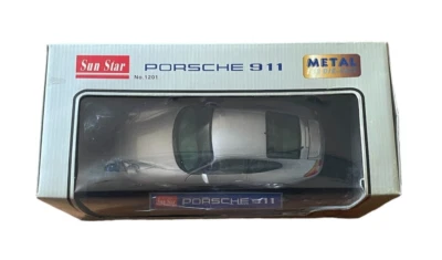 1998 Porsche 911 Arctic Silver 1:18 Die Cast ~ SunStar 1201 ~ NIB - Image 1 of 4
