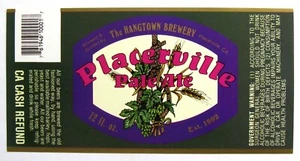 The Hangtown Brewery PLACERVILLE PALE ALE Bieretikett ca. 12 Unzen - Bild 1 von 1