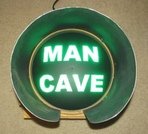 12" MAN CAVE Novelty Light Traffic Signal Light (B) - Picture 1 of 14