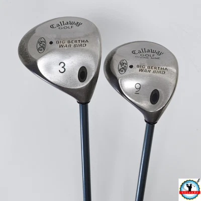 Women's Callaway Big Bertha War-Bird 3 & 9 Wood Set RH Ladies Shortened 39" 37" - Image 1 of 4
