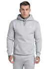SikSilk Sweater Uomo Core Muscle Fit Overhead Hoodie SS-18913 Grigio Marna