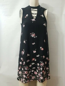 No Boundaries Lace Sleeveless Summer Shift Dress small black - Picture 1 of 10