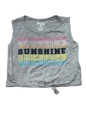 Camiseta sin mangas Flowers By Zoe niñas pequeñas gris SUNSHINE manga muscular anudada 3T Foto 1 de 2