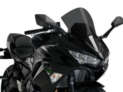 Puig Dark Smoke R-Racer Screen Kawasaki Ninja 650 2020-2025 - Image 1 of 2