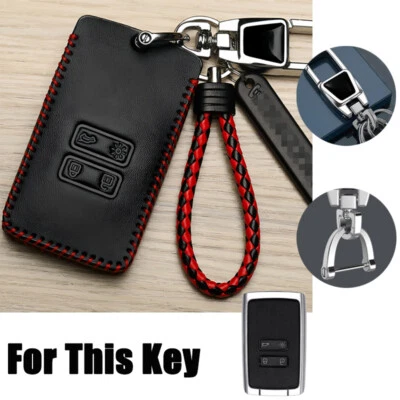 Leather Car Key Case Cover For Renault Kadjar Clio Captur Espace Megane Koleos - Image 1 of 4