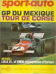 SPORT AUTO 107 1970 GP MEXIQUE TOUR CORSE LOLA T210 BMW 2002 Ti BMW 2800 CS Gr2 - Imagen 1 de 2