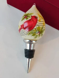 Tappo vino Ne'Qwa Art Vineyard dipinto a mano artista in vetro: Paul Brent con scatola - Foto 1 di 11