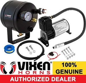 0.5 GAL AIR TANK/150 PSI COMPRESSOR ONBOARD SYSTEM KIT F/TRAIN HORN 12V VXO8705B - Foto 1 di 11