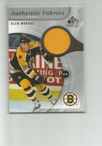 2005-06 SP GAME USED AUTHENTIC FABRICS #AFGM GLEN MURRAY   JERSEY