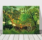 HENRI ROUSSEAU - Monkies With Oranges & Flowers -CANVAS ART PRINT POSTER -18x12"