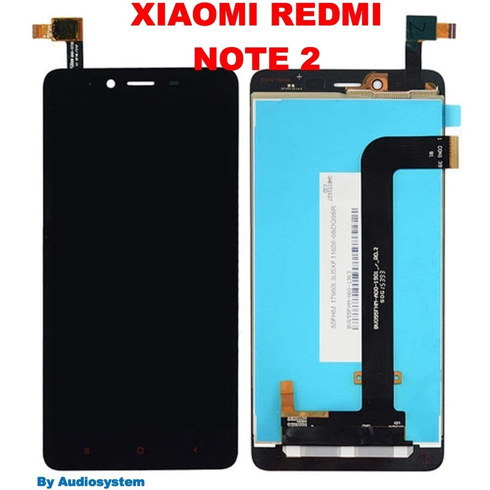 DISPLAY LCD +TOUCH SCREEN per XIAOMI REDMI NOTE 2 NERO VETRO SCHERMO NUOVO - Immagine 1 di 1
