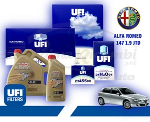 KIT TAGLIANDO ALFA ROMEO 147 GT 1.9 JTD JTDM 5 L CASTROL 5W40 T.DIESEL 4 FILTRI - Imagen 1 de 1