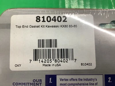 Kit de juntas de extremo superior Vertex-Winderosa para Kawasaki KX80 1983-1985 Foto 1 de 2