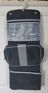 Travel BLACK Cosmetic Makeup Bag Toiletry Hanging Organizer Case Pouch NEW - Picture 1 of 8