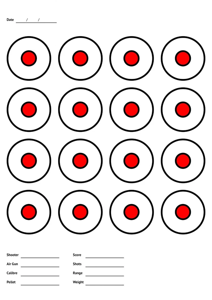 Splatter Target A4 Shoot Rifle Pistol Reactive Air Cheap Targets - FREE POSTAGE - Image 1 of 1