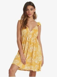 Mini Vestido Roxy Mujer Talla Grande Tirantes Amarillo - Imagen 1 de 8