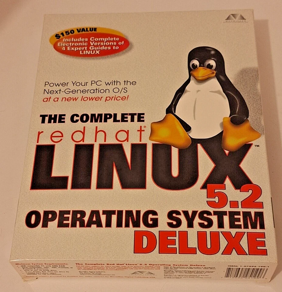 Linux 5.2 The Complete Redhat Operating System Deluxe Secure Server 3 CD Book Foto 1 de 4