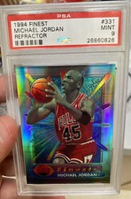 1994-95 FINEST REFRACTOR #331 MICHAEL JORDAN HOF PSA 9 W/O Coating
