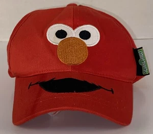 Sesame Street Elmo Baseball Cap Kids Hat Adjustable Strap Red Embroidered Youth - Picture 1 of 14