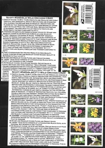 Scott #5454a-2020 Wild Orchids Full CB20-CF & Genuine and Descriptive Tabs! - Picture 1 of 1