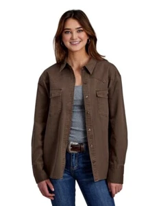 Roper Western Jacket Womens Solid Oversized Brown 03-098-0592-6111 BR - Picture 1 of 2