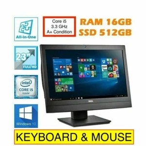 DELL OPTIPLEX 7450 ALL IN ONE i5 6GEN 16GB RAM 512 SSD 24" FHD LOWEST PRICE💥 - Picture 1 of 9