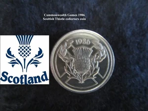 1986 Scottish Commonwealth Games Coin The Scottish Thistle - Bild 1 von 4