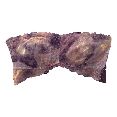 Bralette bandeau de encaje floral púrpura rosa Victoria's Secret para mujer talla S Foto 1 de 4