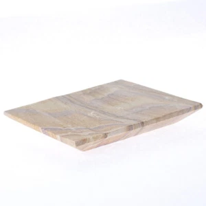 Set of 4 Sandstone Pillar Candle 6" Holder Tray Plates - Picture 1 of 4