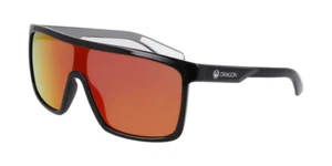 DRAGON MOMENTUM SHINY BLACK GREY/LUMA LENS RED ION POLARIZED SUNGLASSES. - Picture 1 of 3