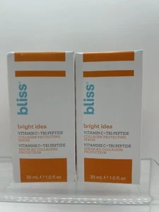 (2) Bliss Bright Idea Vitamin C + Tri-Peptide Collagen Serum Anti Aging 1oz - Picture 1 of 6