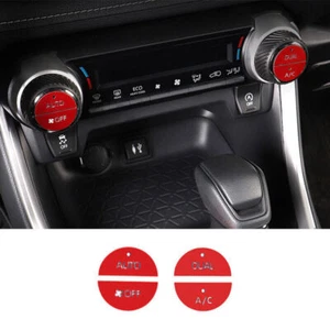 Fit For Toyota RAV4 2019-2023 Red Aluminum Central Console AC Switch Button Trim - Imagen 1 de 6