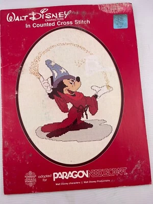 Walt Disney Characters Counted Cross Stitch Pattern Book Paragon Craft Vintage - Image 1 of 4